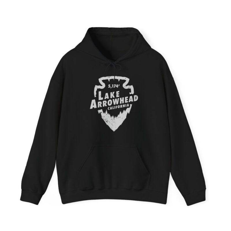 lake arrowhead hoodie with signature arrowhead design