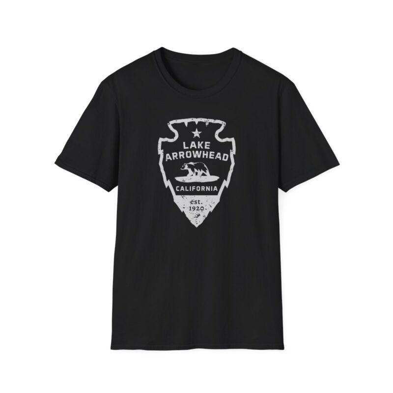 lake arrowhead signature arrowhead ca flag t shirt