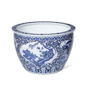 chinoiserie garden fish bowl planter