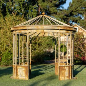 aged metal gazebo